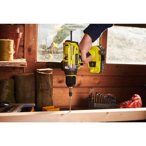 RYOBI Akku-Schlagbohrschrauber R18PD7-252S ONE+ Akkuschrauber, Bohrmaschine inkl. Akku und Ladegerät, 18V