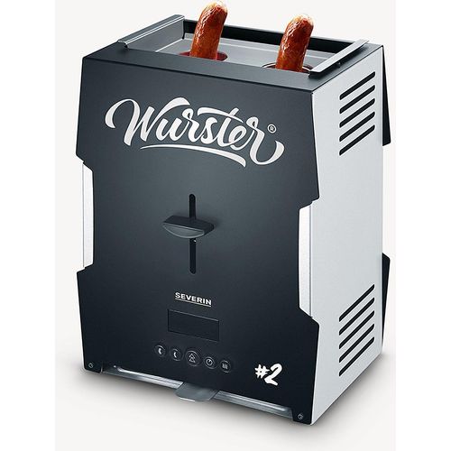 Wurster Bratwurst Grill Toaster SEVERIN WT 5005 Würstchenzubereitung 5 Minuten WT 5005 aus Edelstahl, grauschwarz Wurster Grill