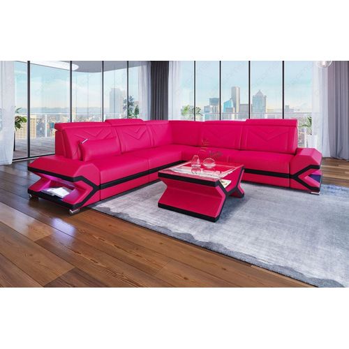 Ecksofa Sorrento Ledersofa Kunst-Echtleder Mix