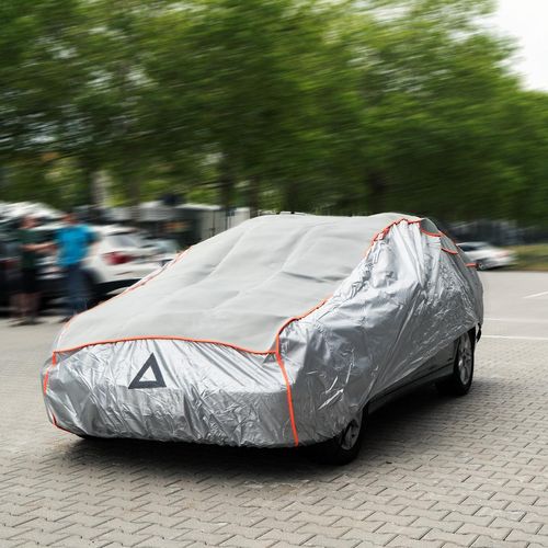 Navaris Auto Hagelschutz Abdeckplane M - 432 x 165 x 119cm - Autogarage Vollgarage staubdicht wasserabweisend - Hagel Autoplane Garage Abdeckung