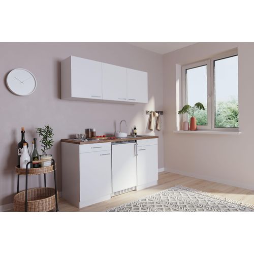 Küche Miniküche Singleküche Küchenzeile Pantry Weiß Luis 150 cm Respekta
