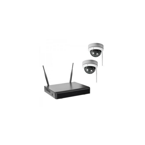 WLAN-NVR mit 2 Funk-Kuppelkameras WR100D, 2TB Festplatte HDD WiFi
