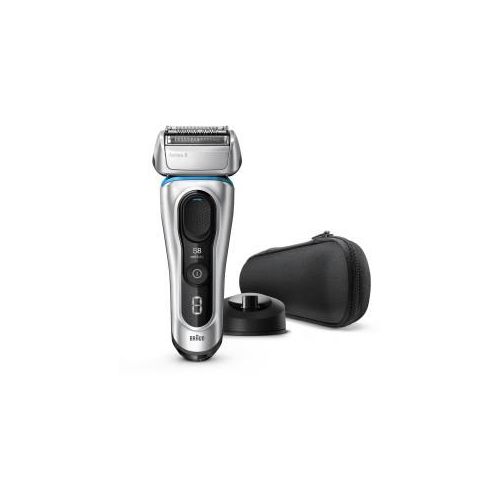 Braun Series 8 Rasierer Elektrorasierer & Trimmer Scherkopf 8350s Li-Ionen-Akku Wet & Dry Ladestation Silber