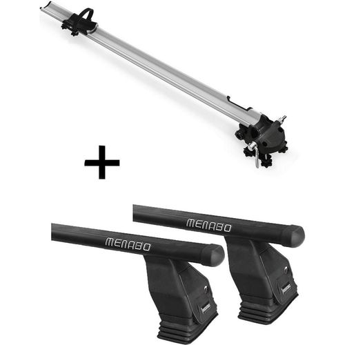 Fahrradträger Bike Pro + Stahl Dachträger Menabo Tema kompatibel mit Bmw Serie 3 (G20) (4 Türer) ab 19