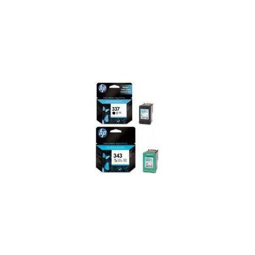 HP Nr. 337 schwarz (C9364E) + 343 (C8766E) farbig Kombipackung