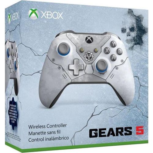 Microsoft Xbox Wireless Controller Gears 5 Kait Diaz Limited Edition, Gamepad, PC, Xbox One, Xbox One S, Xbox One X, D-Pad, Home button, Menü-Taste, Kabellos, Blau, Grau, Akku