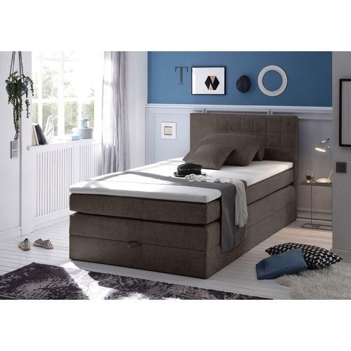 HAWAII Boxspringbett 120x200cm Stone/Grau, Ausführung:Variante 3