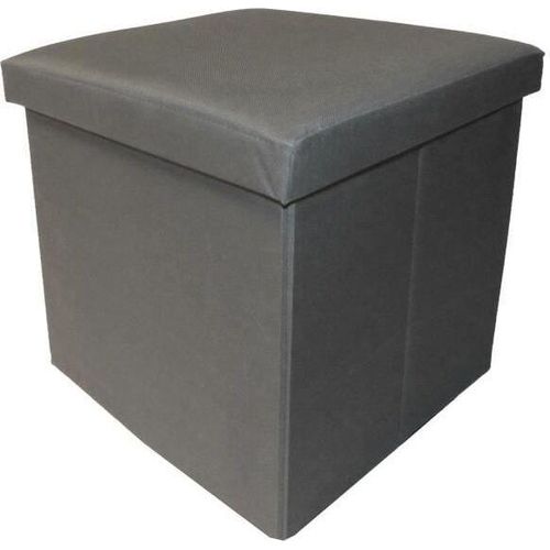 BAUMWOLLE HOLZ Oxford Faltkiste - 35 x 35 x 35 cm - Grau