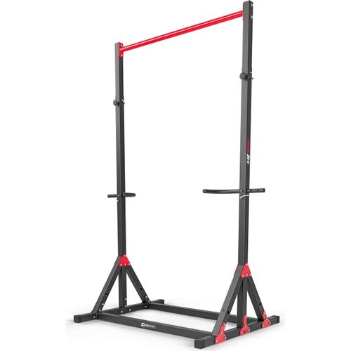 Hop-Sport Kraftstation mit Klimmzugstange und Dip-Station HS-1015K Kraftturm für Klimmzüge und Dips freistehend und verstellbar, bis 200 kg belastbar
