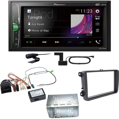 Pioneer DMH-A3300DAB Bluetooth USB DAB+ iPod Einbauset für T6 Sharan 2 Beetle