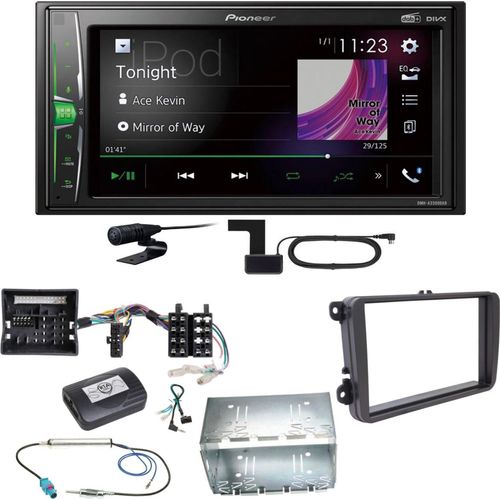 Pioneer DMH-A3300DAB Bluetooth USB DAB+ iPod Einbauset für T6 Sharan 2 Beetle