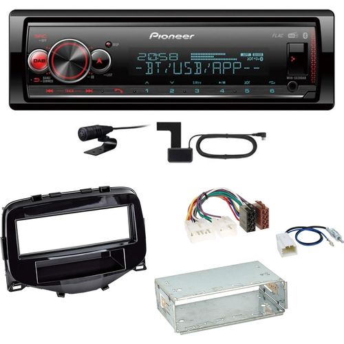 Pioneer MVH-S520DAB Digitalradio Einbauset Toyota Aygo Citroen C1 Peugeot 108