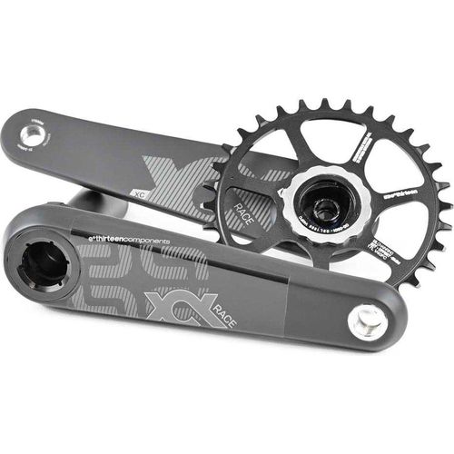 e*thirteen XCX Race Carbon Road Kurbel, 170mm, 68mm, Self Extractor, black