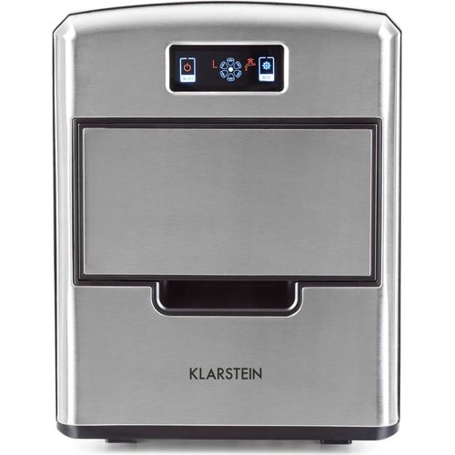 Klarstein Eiswürfelmaschine Klein, 2,1 Liter Eiswürfelbereiter, Eiswürfelmaschine für 12 kg Eiswürfel in 3 Größen, Schnelle Mini-Eiswürfelmaschine, Eiswürfelbereiter mit Leichter Reinigung