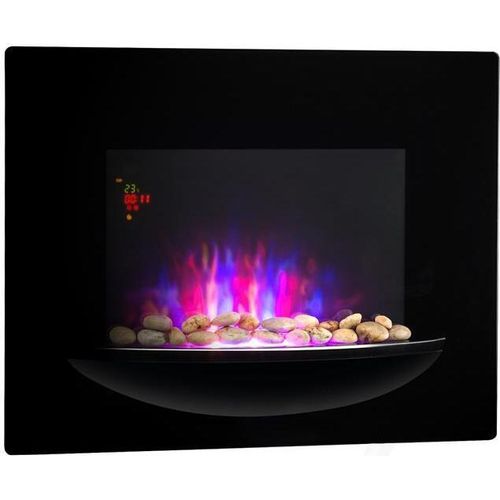 Feuerschale Elektro-Wandkamin 1800W Flammenillusion Dekosteine