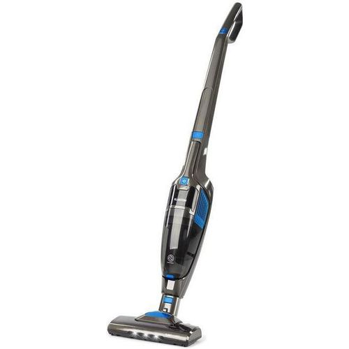 Klarstein TurboHybrid Zyklon Staubsauger, Akku Staubsauger, Staubsauger Kabellos für 50min Betriebsdauer (2 Saugstufen, Handstaubsauger, platzsparend, Li-Ion anthrazit-blau