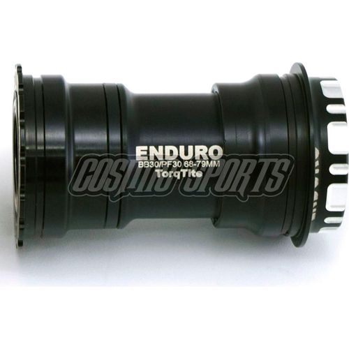 Enduro Bearings Angular Contact Stainless Steel TorqTite Innenlager, BBright, 24mm, black