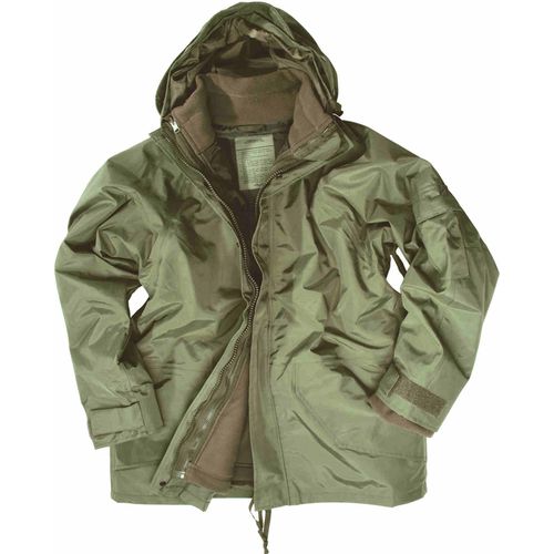 Nässeschutzjacke mit Fleecejacke oliv, M