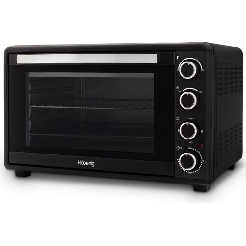 H.Koenig elektrischer Mini-Backofen FO45 / 45 Liter / 1500W / 6 Modi / 230° / Backblech, Ofenrost