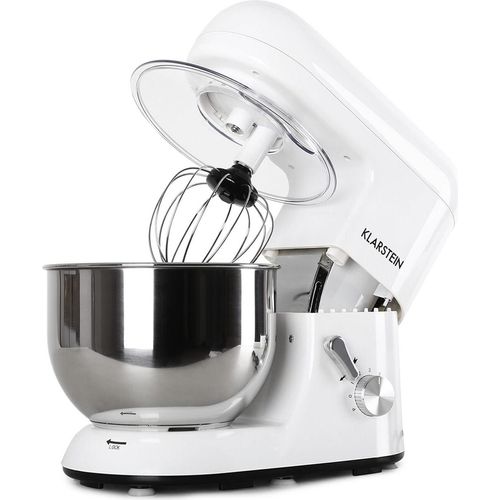 Klarstein Küchenmaschine, Knetmaschine mit 5L Schüssel, 1800W Profi Küchenmaschine mit Knethaken und Schneebesen, Universal Küchenmaschine mit 6 Stufe