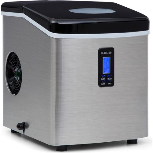 Klarstein Eiswürfelmaschine Klein, 3,3 Liter Eiswürfelbereiter, Eiswürfelmaschine für 15 kg Eiswürfel in 2 Größen, Schnelle Mini-Eiswürfelmaschine, Eiswürfelbereiter mit LED-Anzeige