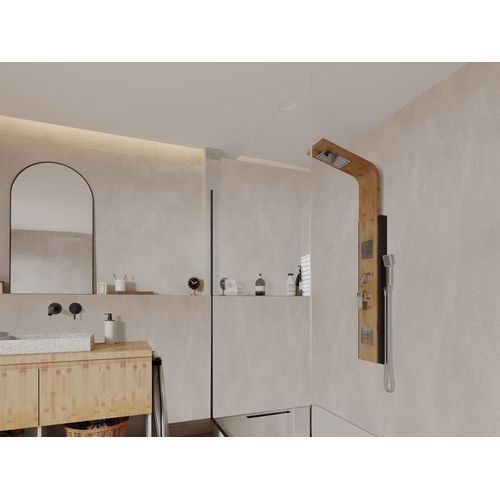 Massage-Duschsäule - Regendusche - Bambus - 22 x 145 cm - DALIMA