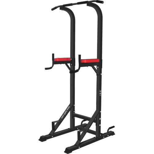 ISE Kraftturm Power Town,Multifunktions Kraftstation, Klimmzugstation, Liegestützgriffe, Dip-Station, Max.120 KG, ideal für Home-Gym SY-5607