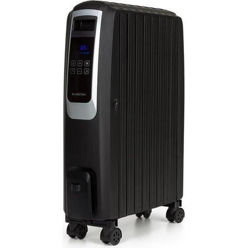 Klarstein Elektroheizung, Ölradiator für Schnelle Wärme, Heizung Elektrisch mit Fernbedienung, Freistehender Heizkörper mit Thermostat, Leiser Öl-Radiator Energiesparend, Elektrische Heizgeräte 2,5 kW