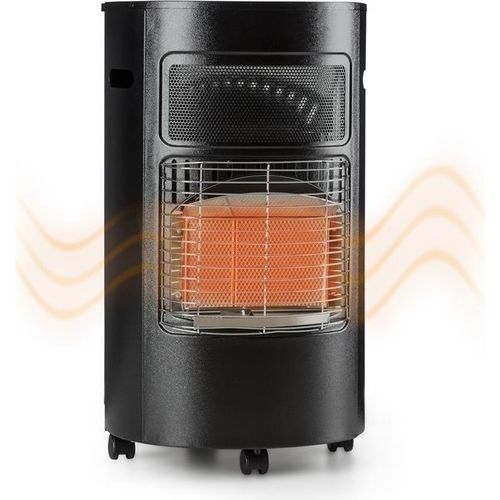 Blumfeldt Terrassenheizer, Outdoor-Gasheizstrahler, Gasheizofen für Terrasse, Garten & Balkon, Terrassen-Heizer mit Elektrischer Zündung, Kraftvoller Gas-Heizstrahler mit Bodenrollen und Handgriffe
