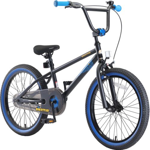 BIKESTAR Kinder Fahrrad ab 6 Jahre | 20 Zoll BMX Kinderrad | Schwarz & Blau