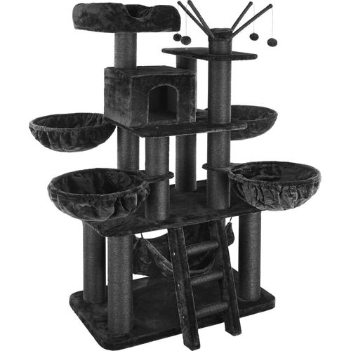 Kratzbaum Gismo 195 cm inklusive Treppe, 4 Spielbällen und Kippschutz