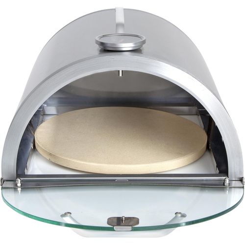 Pizzabox mit Pizzastein - Aufsatz für Gasgrill und Gasbrenner 35x32cm