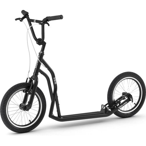 Yedoo S1616 Roller Scooter Tretroller - für Erwachsene und Teenager, bis 150 kg, mit Luftreifen 16/16 und verstellbarem Lenker Schwarz