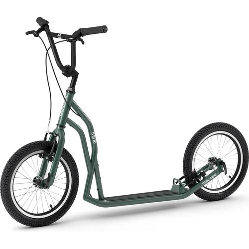Yedoo S1616 Roller Scooter Tretroller - für Erwachsene und Teenager, bis 150 kg, mit Luftreifen 16/16 und verstellbarem Lenker Grün