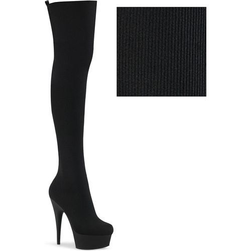 DELIGHT-3002-1 Damen Boots von Pleaser, Schwarz EU 38, US 8