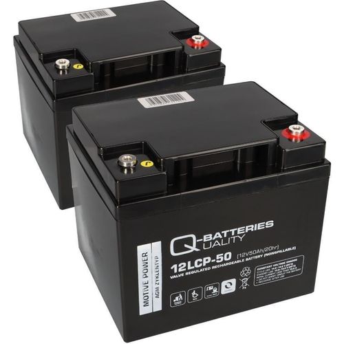 Blei Akku 2x 12V 50Ah kompatibel 24V Rollstuhl Elektromobil E-Scooter Seniorenmobil