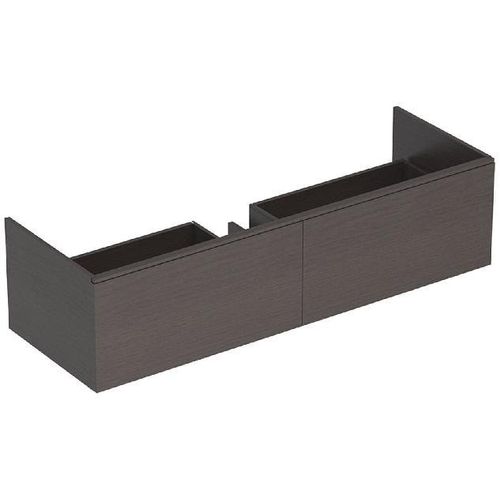 Geberit Xeno 2 - Waschtischunterschrank Varicor 1400 mm, mit LED-Beleuchtung, 2 Auszüge, grau 500.348.43.1
