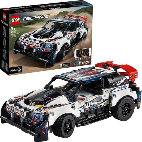 LEGO 42109 Technic Control+ Top-Gear Ralleyauto mit App-Steuerung, Rennauto, ferngesteuertes Auto, Spielzeug für Kinder ab 9 Jahre und Erwachsene