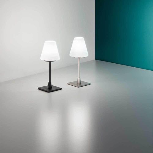 Fabas Luce Tischleuchte Lucy big E14 Ø140mm Chromfarben