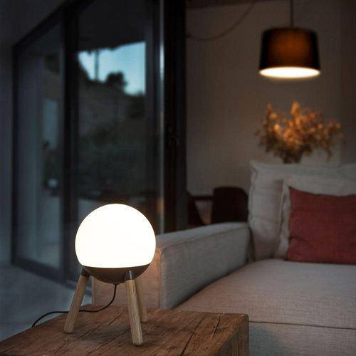 Tischlampe Mine Weiß, Dunkelgrau - Reddot Award 2018