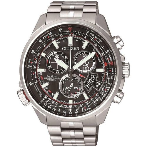 Chronograph Citizen Versilbert/Stahl Kollektion Pilot - mann