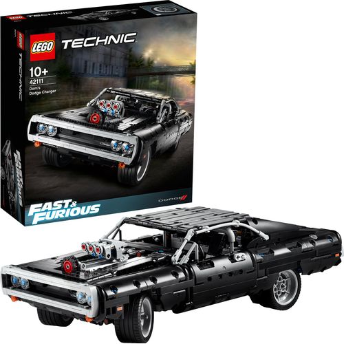 LEGO 42111 Technic Dom's Dodge Charger, Fast and Furious Modellauto für Kinder und Erwachsene, Rennwagen, Rennauto, tolles Geschenk
