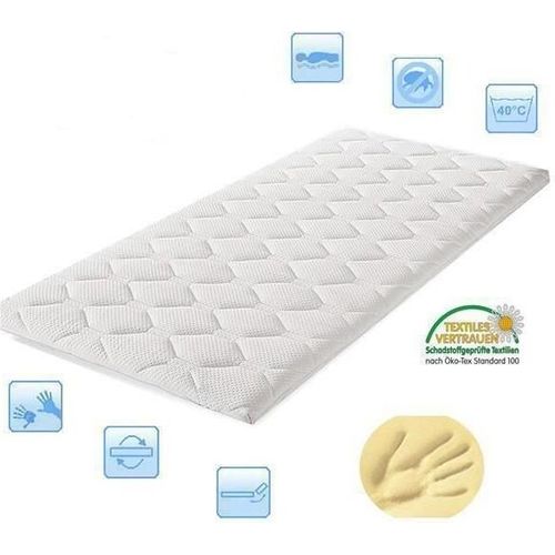 Topper Matratze Auflage Visco Schaum warm 180 x 200 cm, Höhe 7 cm