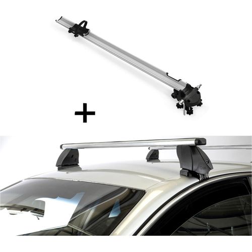 Fahrradträger Bike Pro + Dachträger K1 PRO Aluminium kompatibel mit Dodge Ram 1500 (4Türer) ab 09