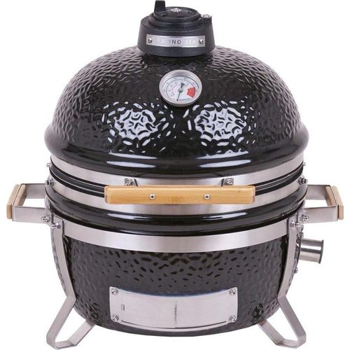 Monolith Keramikgrill ICON Black Tischgrill Schwarz Ø 33 cm Grillrost inklusive Gestell 102000