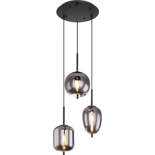 Globo Lighting Hängeleuchte Metall schwarz, 3x E14