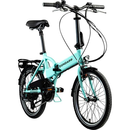 Zündapp Z101 20 Zoll Elektro Klapprad für Erwachsene 150 - 180 cm 6 Gang E Klappfahrrad E Bike Faltrad Pedelec StVZO