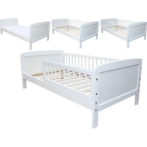 Kinderbett Juniorbett Bett160x70cm umbaubar weiss