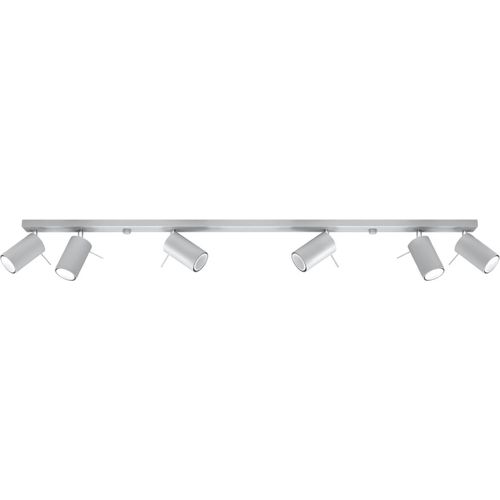 Deckenleuchte RING 6L grau 6xGU10 40W Stahl 16x6x118cm Sollux Lighting