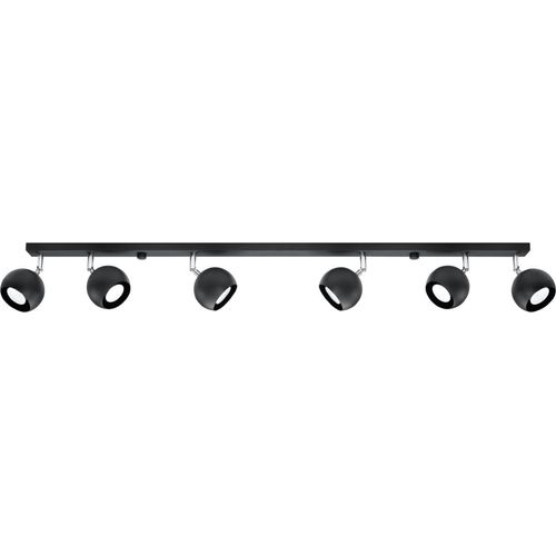 Deckenleuchte OCULARE 6L schwarz 6xGU10 40W Stahl 16x10x118cm Sollux Lighting